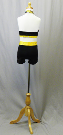 Black and Yellow Harry Potter Hufflepuff 2pc - Rhinestones