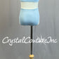 Custom Baby Blue Shimmer One-Shoulder Two Piece with Rhinestones and Beading