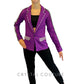 Purple Blazer Jacket with Black Joggers - Rhinestones