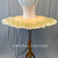 Peach and Gold Platter Tutu with Appliques and Rhinestones