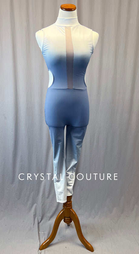 Blue Ombre Long Leg Unitard