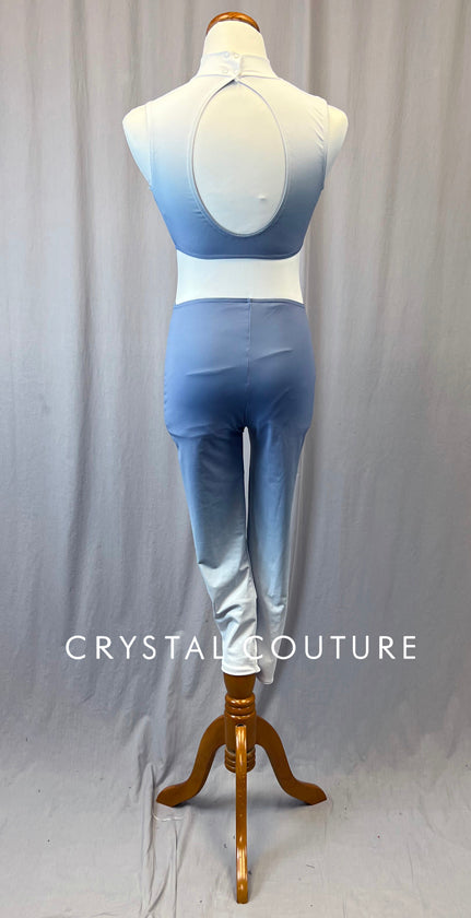 Blue Ombre Long Leg Unitard