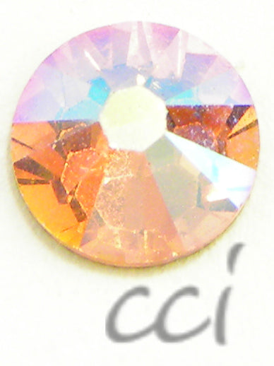 Swarovski 2058 Rhinestone Lt Rose Tube