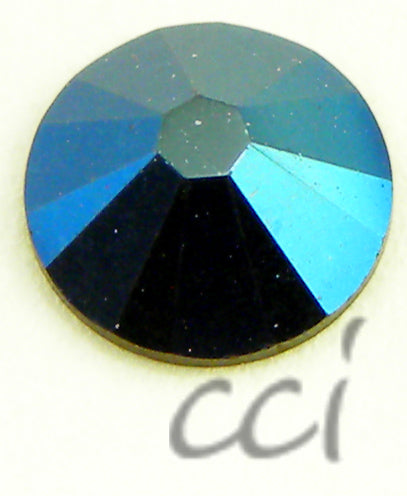 Swarovski 2058 Rhinestone Metallic Blue Tube