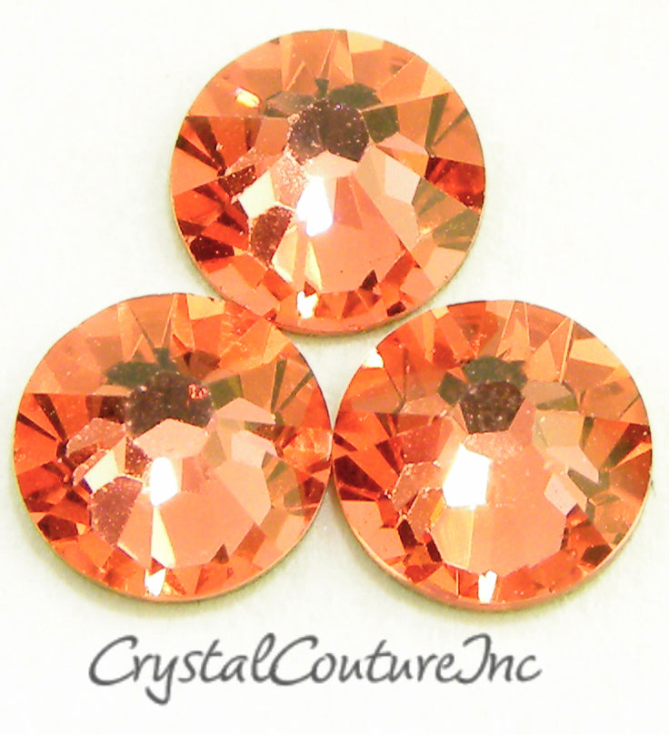 Swarovski 2058 Rhinestone Padparadscha Tube