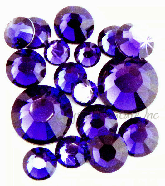 Swarovski 2058 Rhinestone Purple Velvet Tube