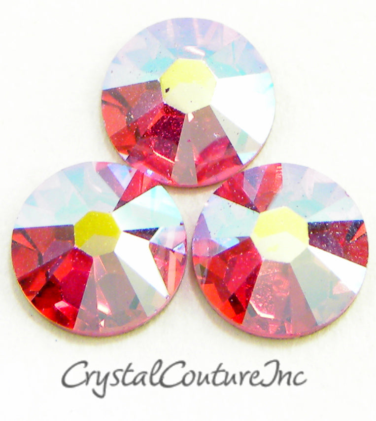 Swarovski 2058 Rhinestone Rose AB Tube