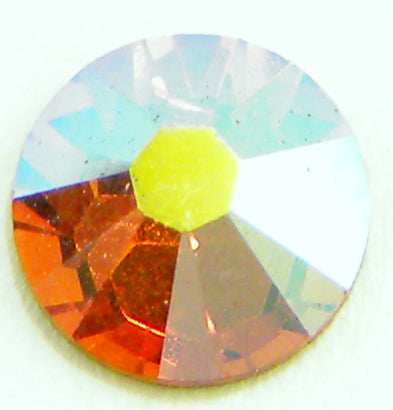 Swarovski 2058 Rhinestone Topaz AB Tube