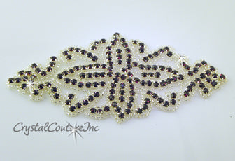 Amethyst Beaded/Rhinestone Applique #2