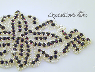 Amethyst Beaded/Rhinestone Applique #2