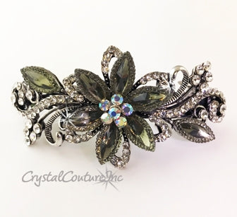 Navette & Rhinestone Barrette