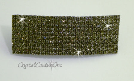 Black Diamond 8 Row Rhinestone Barrette