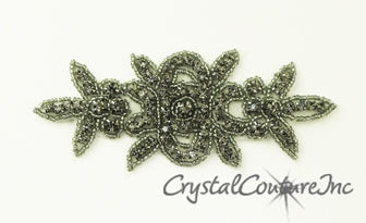 Black Diamond Beaded/Rhinestone Applique #2