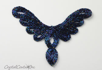 Sapphire AB Beaded Applique