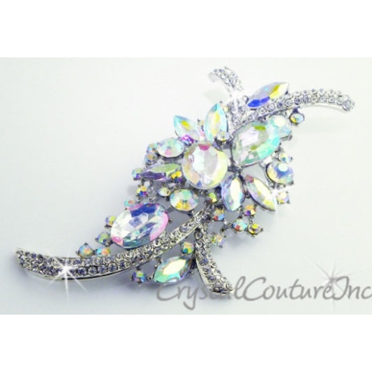 Rhinestone Brooch 4.25" x 2.0"