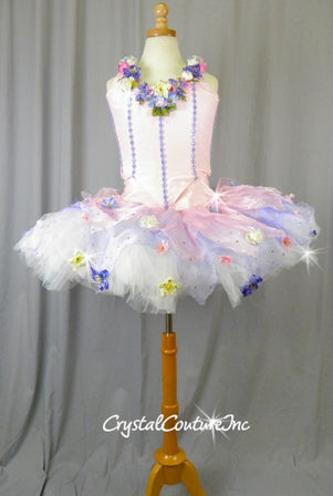 Lt Pink & Purple 2 Piece Tutu - Swarovski Rhinestones
