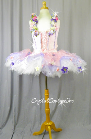 Lt Pink & Purple 2 Piece Tutu - Swarovski Rhinestones