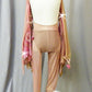 Custom Blush Pink Sheer Mesh Unitard with Lace Appliques and Ombre Wings - Swarovski Rhinestones