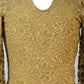 Mocha Brown Long-Sleeved Floral Lace Leotard with Open Back