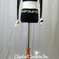 Black/Multi-Color L/S Top and Trunks with White Tie and French Cuffs