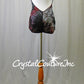 Charcoal Gray, Black, Ruby Red Leotard with Open Back