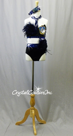 Black and Blue Harry Potter Ravenclaw Halter Top & Trunk - Swarovski Rhinestones