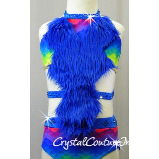 Furry Monsters Connected 2 Piece Halter Top and Trunk - Swarovski Rhinestones