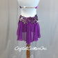 Vibrant Purple Halter Top & Trunk/Textured Chiffon Skirt - Swarovski Rhinestones