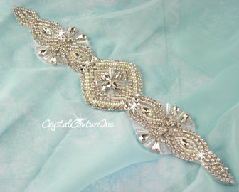 Crystal/Pearl & Pear/Navette Rhinestone Applique #2