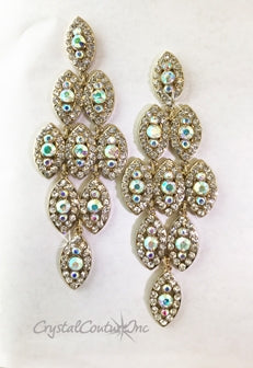 Center Rhinestones Dangle Earring