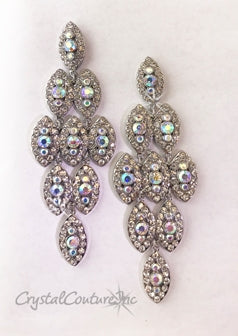 Center Rhinestones Dangle Earring