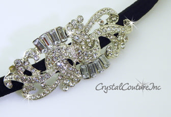 Crystal Baguette Rhinestone Stretch Headband