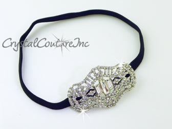 Crystal Baguette Rhinestone Stretch Headband