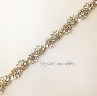 Crystal Rhinestone Navette Shape Trim - per foot