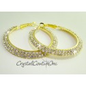 Rhinestone Hoop Earring