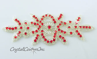 Lt Siam Beaded/Rhinestone Applique #1