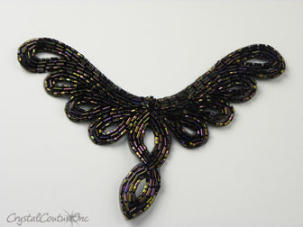 Amethyst AB Beaded Applique