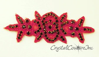 Siam Rhinestone/Siam Beaded Applique