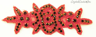 Siam Rhinestone/Siam Beaded Applique