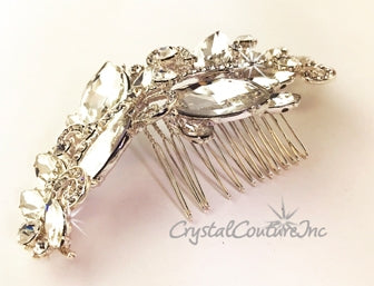 Crystal Rhinestone Navette 5.0 inch Comb