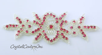 Rose Beaded/Rhinestone Applique #1