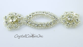Silver/Crystal Rhinestone/Beaded Applique #2