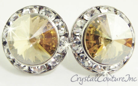 20mm Rondelle Post Earrings made with SWAROVSKI ELEMENTS