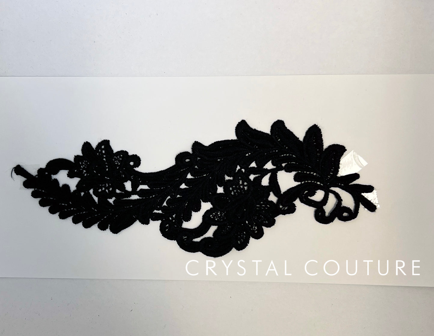 Black Embroidered Ornate Applique