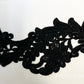 Black Embroidered Ornate Applique