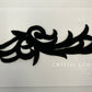 Black Embroidered Vine Applique