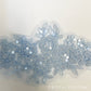 Light Blue Embroidered and Beaded Floral Applique
