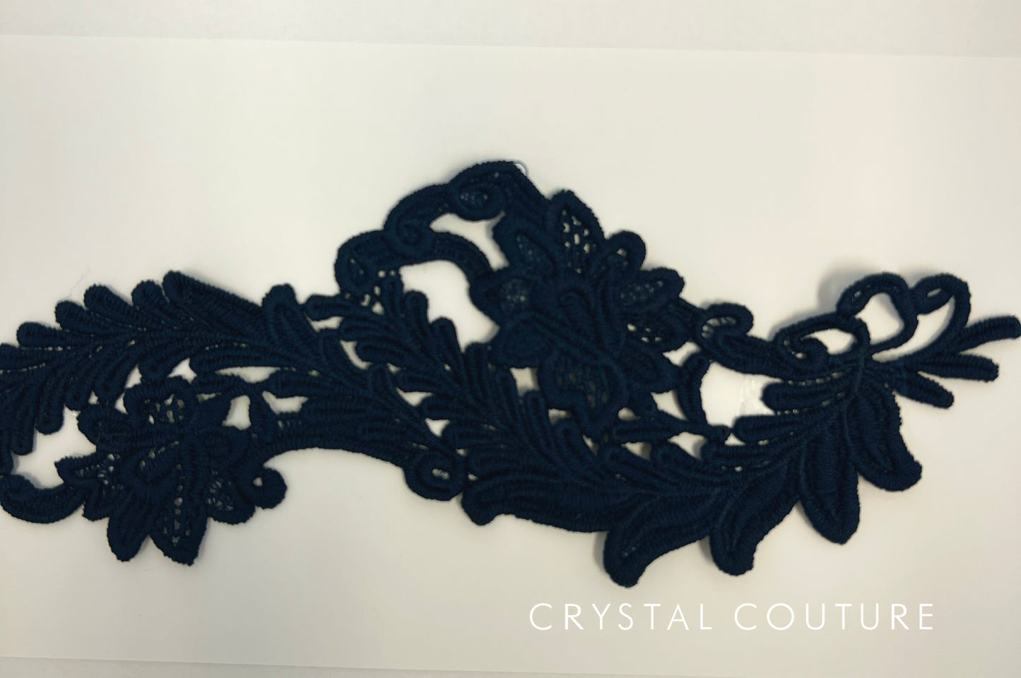 Navy Embroidered Ornate Applique