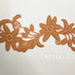 Peachy Pink Embroidered Floral Applique