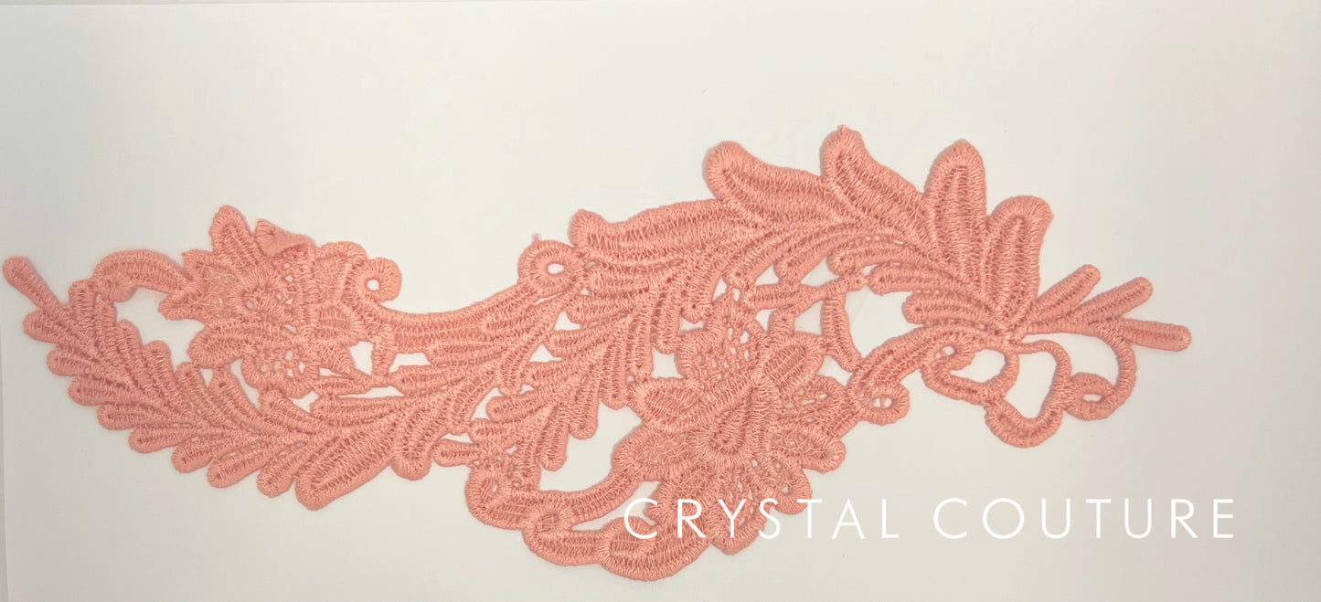 Light Pink Embroidered Ornate Applique